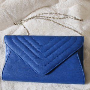 Blue Envelope Clutch